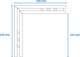 VOMO SMART Eck-Element Zeichnung