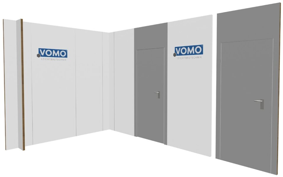 VOMO SMART Wandabwicklung mit Türelementen